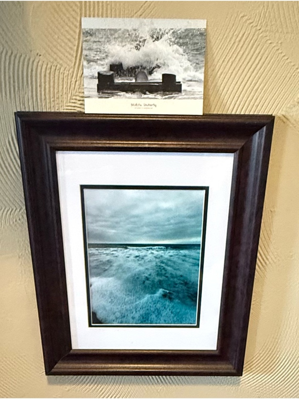 Framed Sea Shore Wall Art - Teal Blue from Drifted Lens Photography.